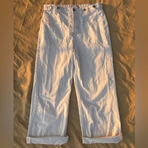 We The Free Cream Denim Shorts